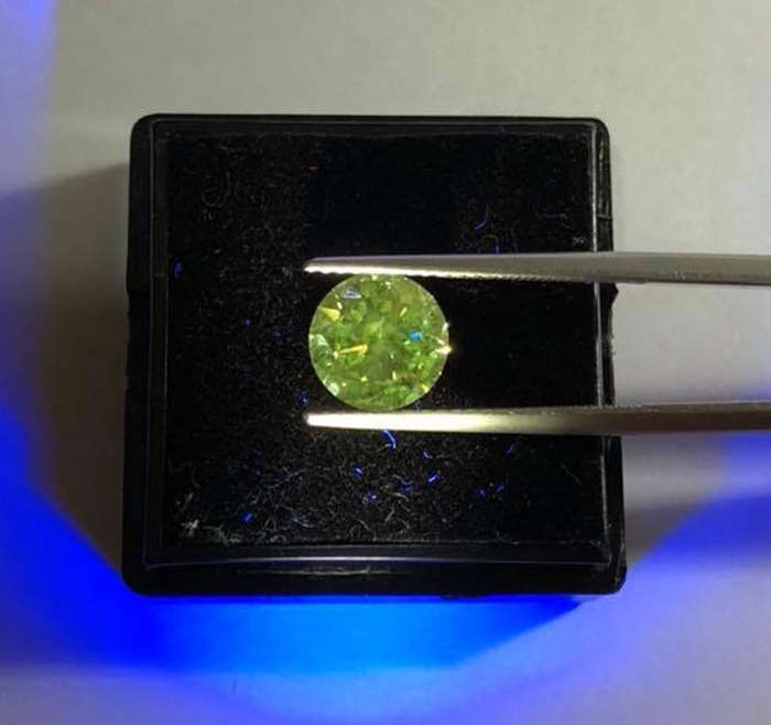 Green Fluorescence in Diamond