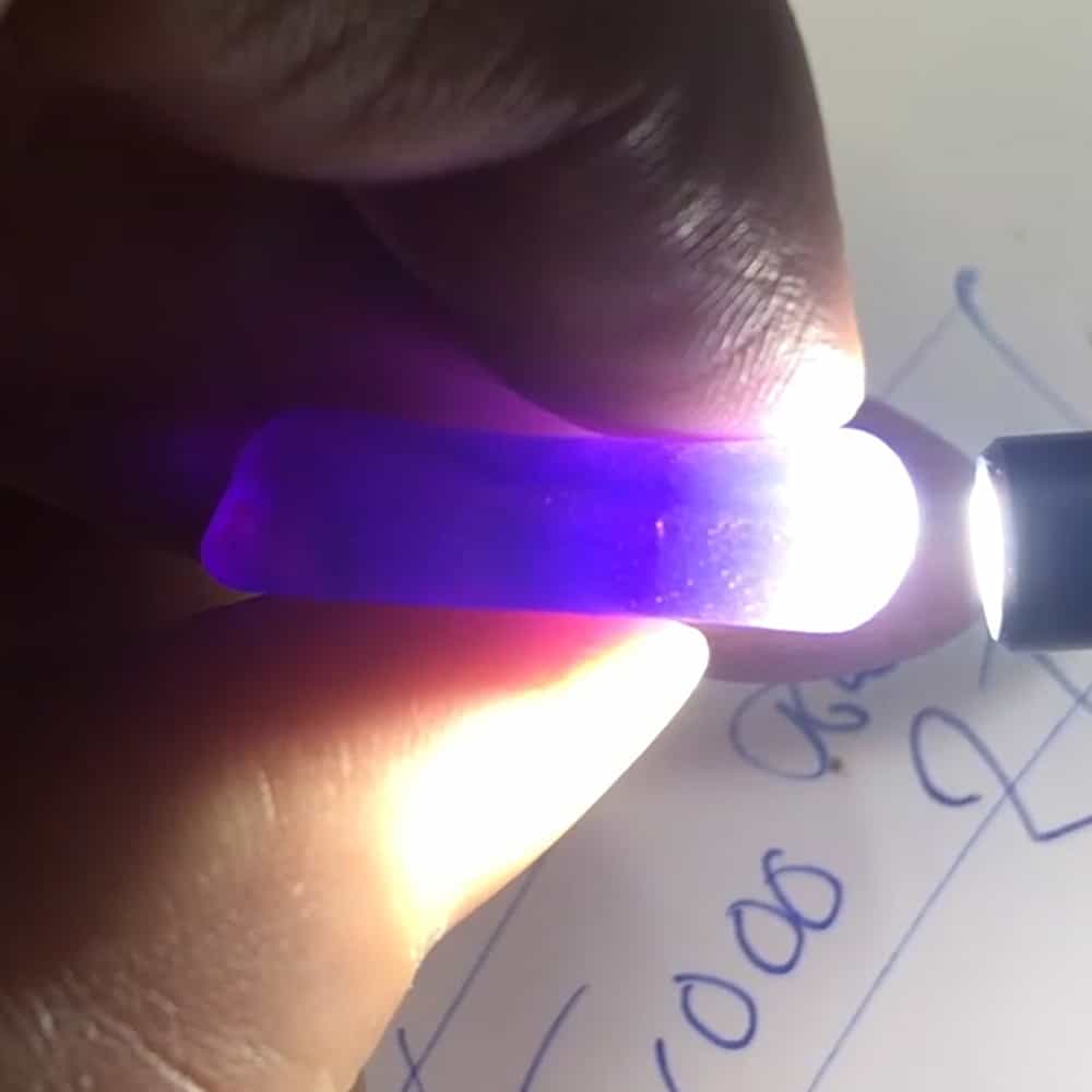 Shining the Fiber Optic Down the C-Axis With A Glorious Purple Spilling Out