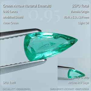 0.95CT Neon Green Emerald