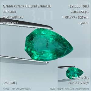 3.11CT Neon Green Emerald