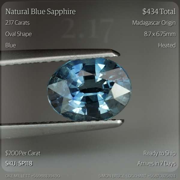 2.17CT Blue Sapphire