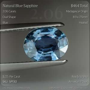 2.06CT Blue Sapphire
