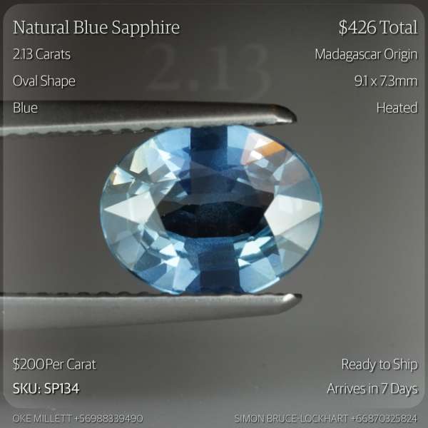 2.13CT Blue Sapphire