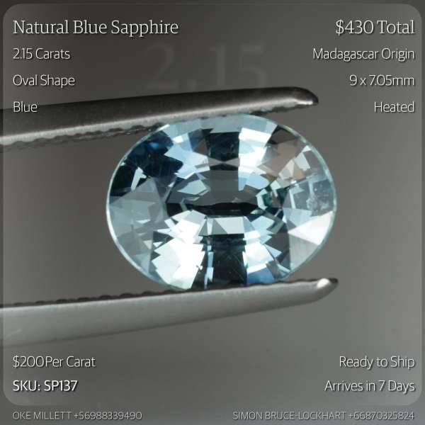 2.15CT Blue Sapphire