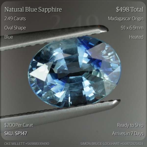 2.49CT Blue Sapphire