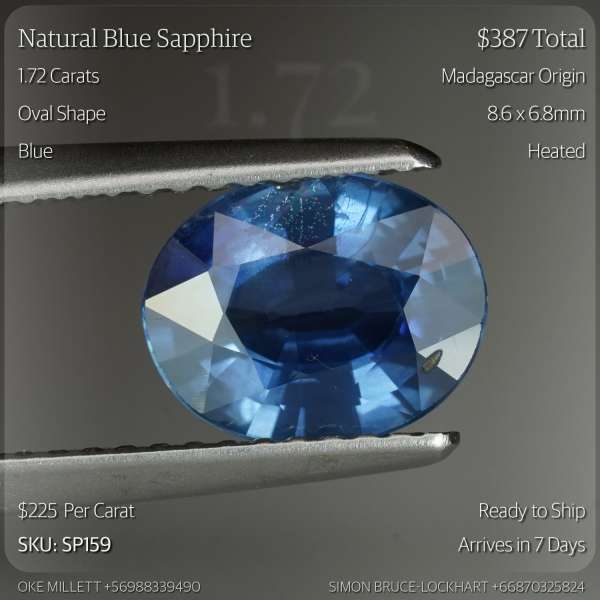 1.72CT Blue Sapphire