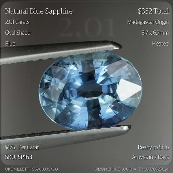 2.01CT Blue Sapphire