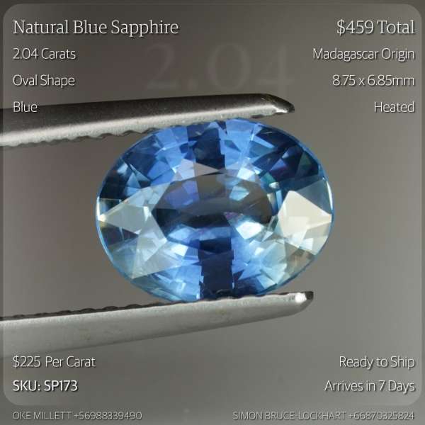 2.04CT Blue Sapphire