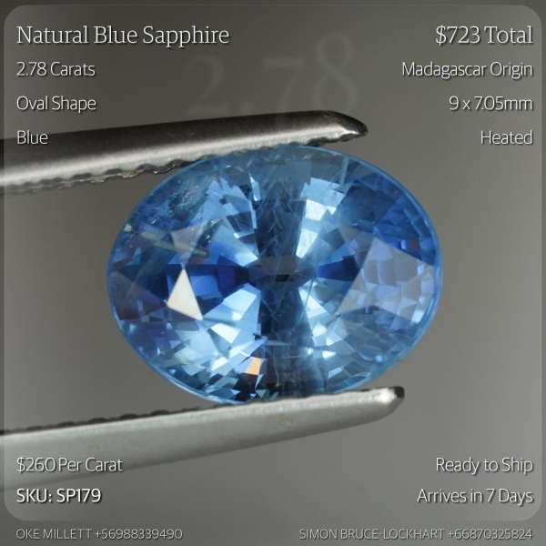 2.78CT Blue Sapphire