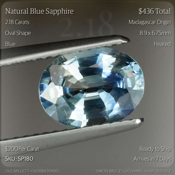 2.18CT Blue Sapphire