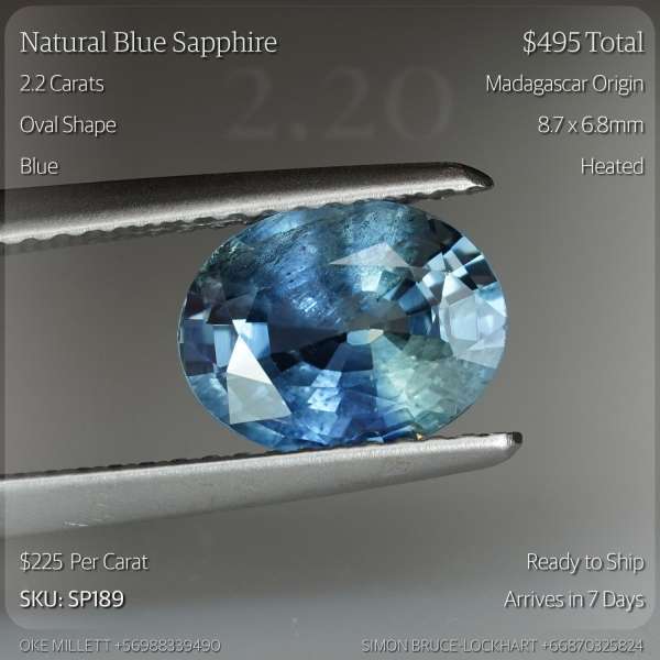 2.2CT Blue Sapphire