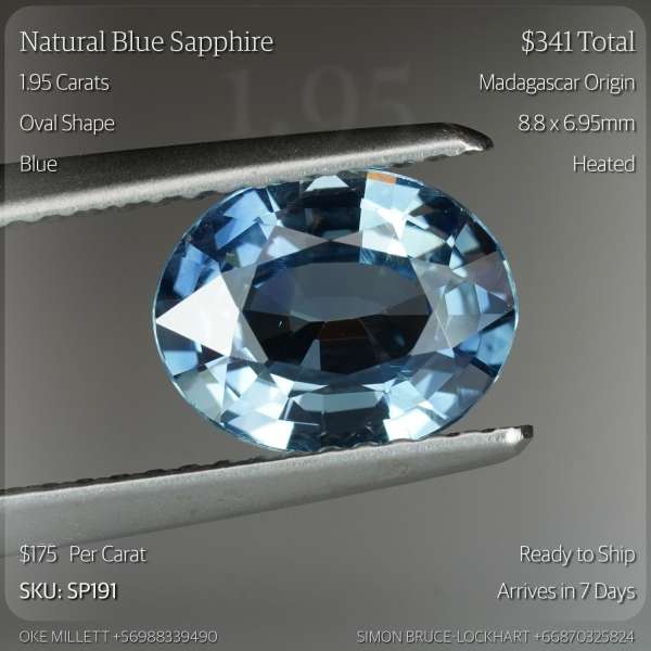 1.95CT Blue Sapphire