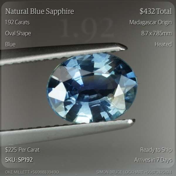 1.92CT Blue Sapphire