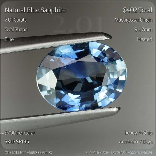 2.01CT Blue Sapphire