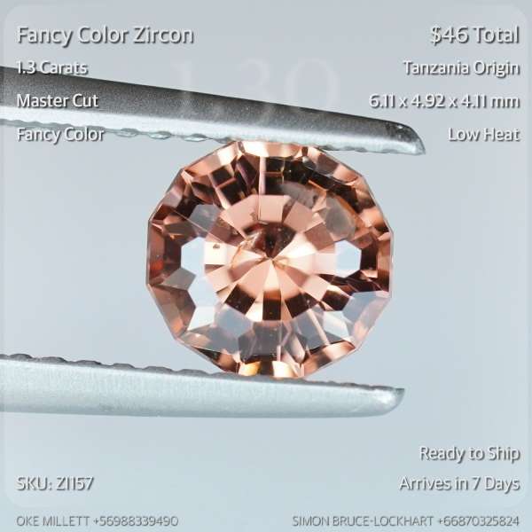 1.3CT Fancy Color Zircon