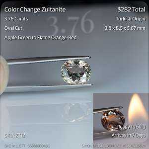3.76CT Color Change Zultanite