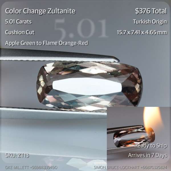 5.01CT Color Change Zultanite