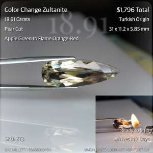 18.91CT Color Change Zultanite