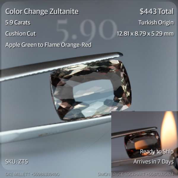 5.9CT Color Change Zultanite